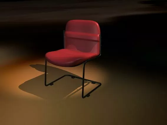 Upholstered Cantilever Chair 3d model Upholstered Cantilever Chair 3d model