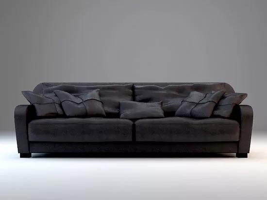 Upholstered Couch Sofa And Pillows 3d model Upholstered Couch Sofa And Pillows 3d model