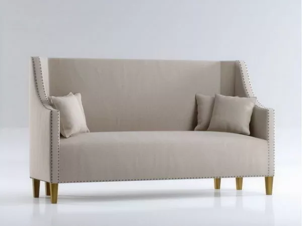 Upholstered Fabric Settee White Pillows 3d model Upholstered Fabric Settee White Pillows 3d model
