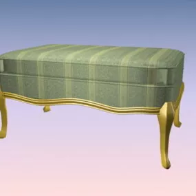 Upholstered Foot Stool 3d model