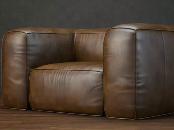 Upholstered Leather Sofa 3d model Upholstered Leather Sofa 3d model
