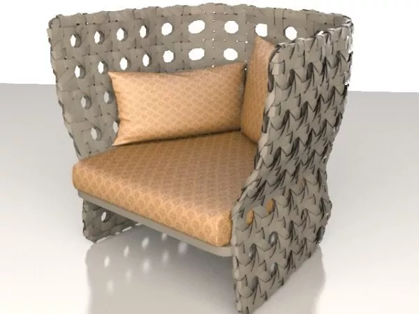 Pillow Dotted Pattern 3d model