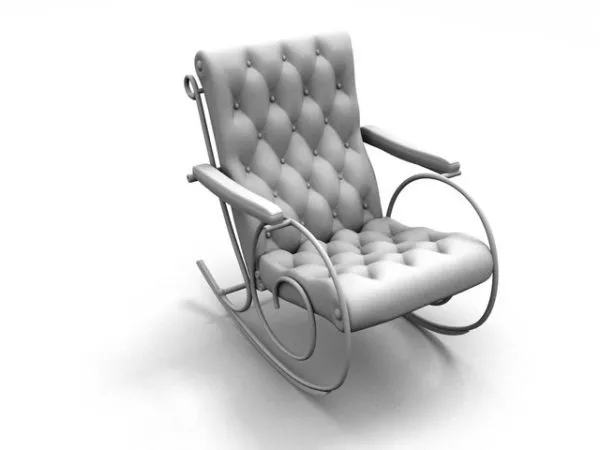 Upholstered Rocking Chair 3d model Upholstered Rocking Chair 3d model