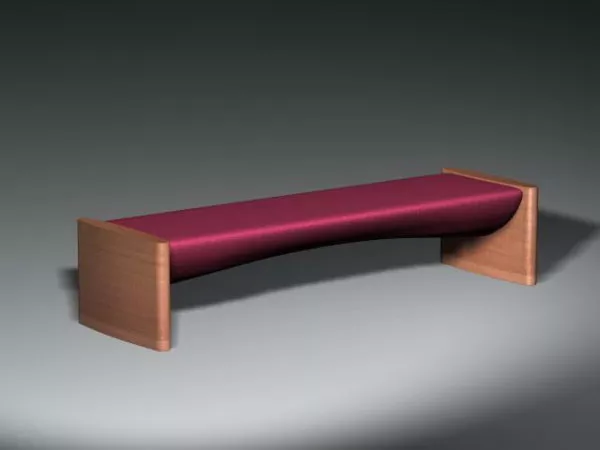 Upholstered Stool Bench 3d model Upholstered Stool Bench 3d model