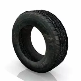 Used Old Car Tire 3d model