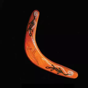V Shape Wooden Boomerang Toy 3d model
