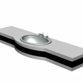 Vanity Counter With Basin 3d model