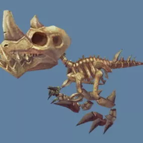 Velociraptor Raptor Dinosaur Skeleton Character 3d model