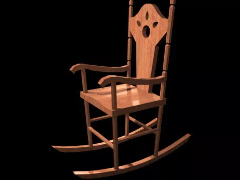 Victorian Antique Rocking Chair 3d model Victorian Antique Rocking Chair 3d model
