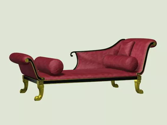 Victorian Chaise Lounge 3d model Victorian Chaise Lounge 3d model