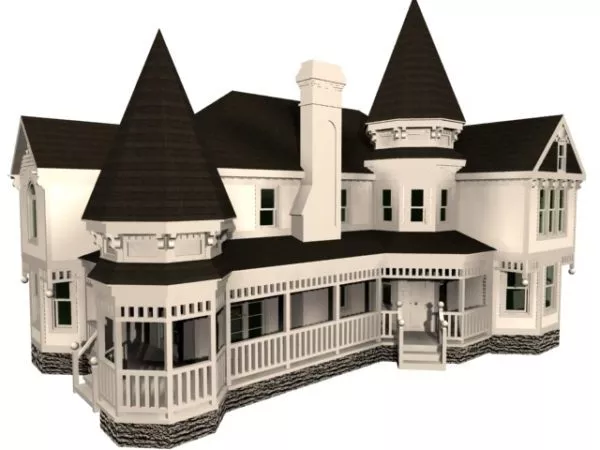 Victorian House 3d model Victorian House 3d model