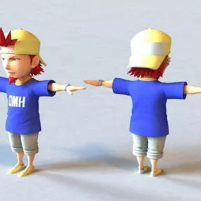 Teen Boy Character 3d model