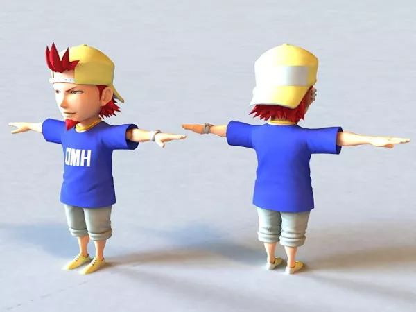 Boy Stand Pose Character 3d model