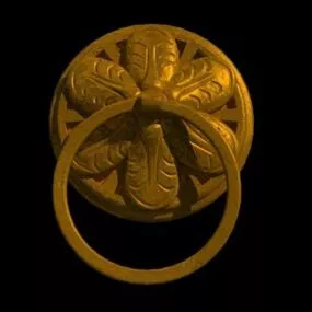 Vintage Brass Door Knocker 3d model