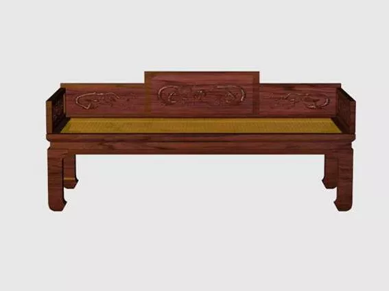 Vintage Chinese Daybed 3d model Vintage Chinese Daybed 3d model