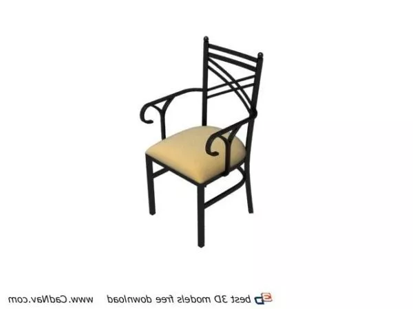 Furniture Vintage French Bistro Metal Chair 3d model Furniture Vintage French Bistro Metal Chair 3d model