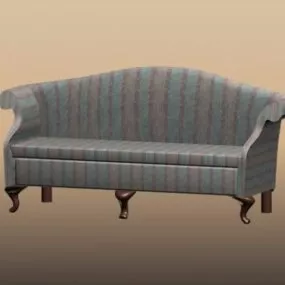 Vintage French Settee 3d model