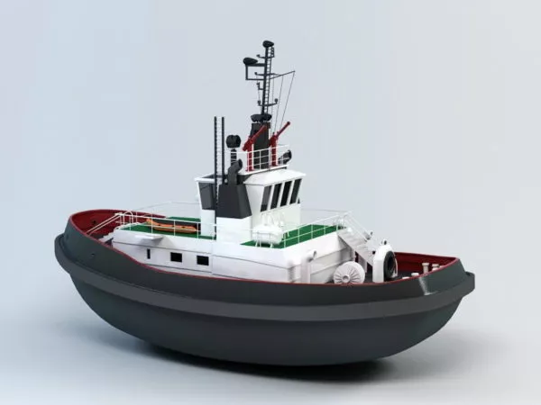 Lowpoly Tugboat 3d model