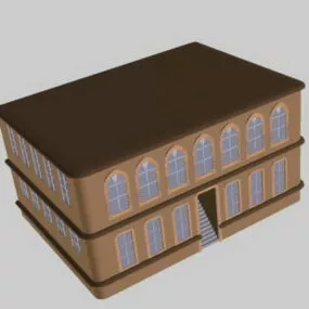 Vintage Apartment Building 3d model