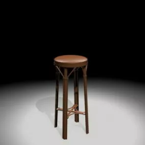 Vintage Bar Stool 3d model