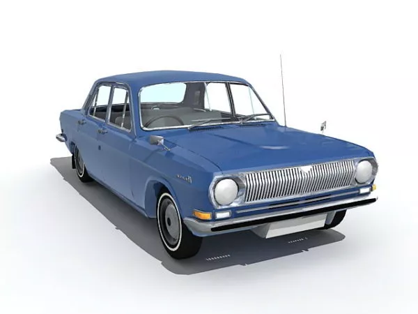 Vintage Blue Car 3d model Vintage Blue Car 3d model