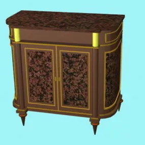 Vintage Console Cabinet 3d model