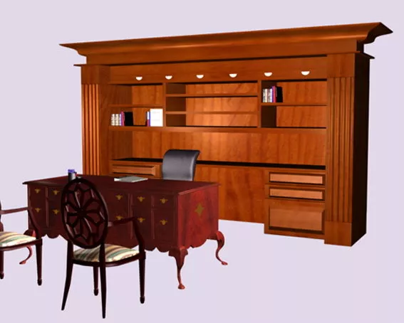 Vintage Executive Desk Sets 3d model Vintage Executive Desk Sets 3d model
