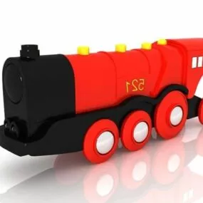 Vintage Locomotive 3d model