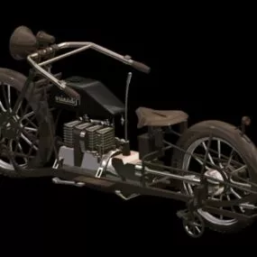 Vintage Motorcycle 3d model