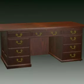 Vintage Office Desk 3d model