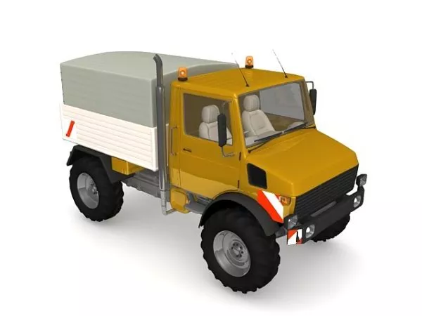 Red Pickup Lowpoly Car 3d model