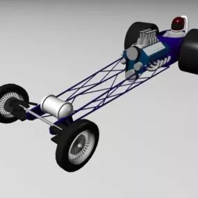 Vintage Racing Car 3d model