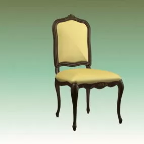 Vintage Upholstered Dining Chair 3d model
