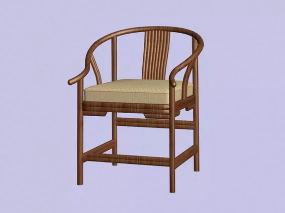 Vintage Wood Arm Chair 3d model Vintage Wood Arm Chair 3d model