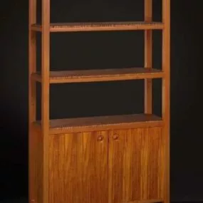 Vintage Wooden Display Cabinet 3d model