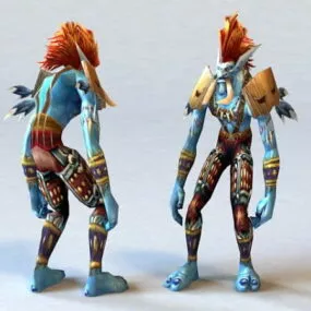 Voljin World Of Warcraft Character 3d model