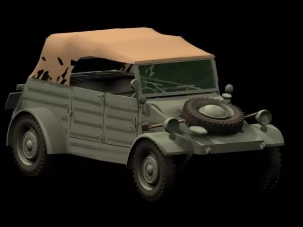 Volkswagen Kubelwagen Military Vehicle 3d model Volkswagen Kubelwagen Military Vehicle 3d model