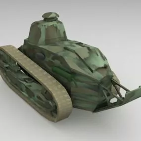 Ww1 Renault Ft-17 Tank 3d model
