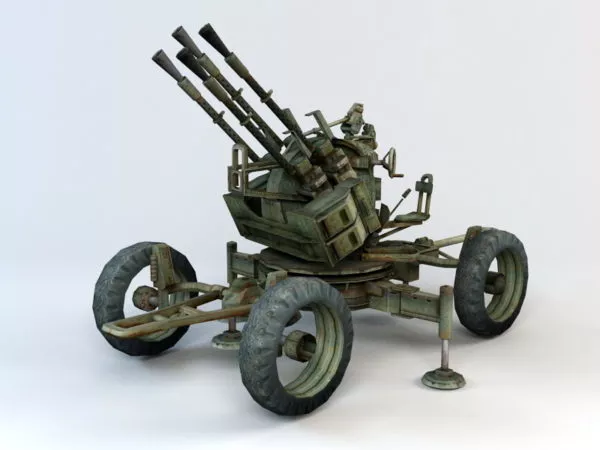 Ww2 Anti-aircraft Gun 3d model Ww2 Anti-aircraft Gun 3d model