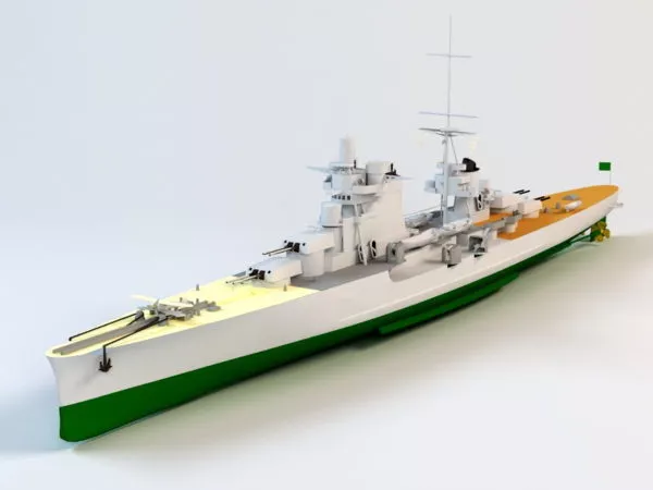 German Military Type1936 Destroyer 3d model
