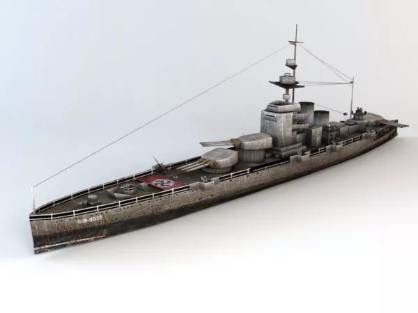 Battleship Tcg Heybeliada 3d model