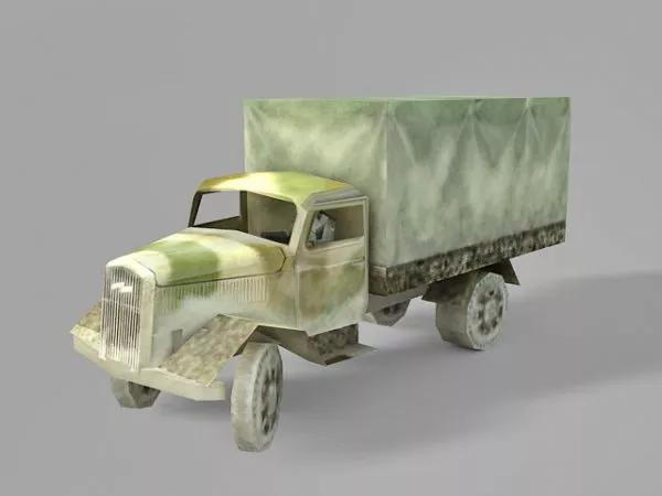 Ww2 Military Truck 3d model Ww2 Military Truck 3d model