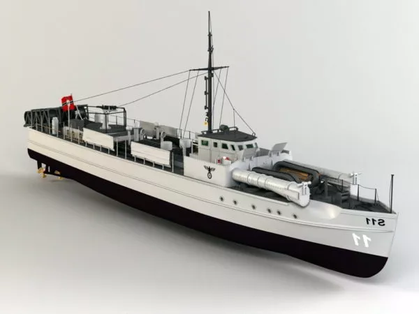 War Battleship Ww2 3d model