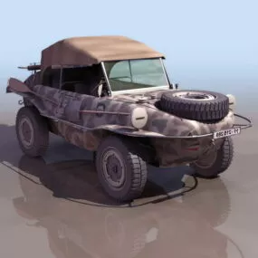Wwii Car German Amphibious 3d model