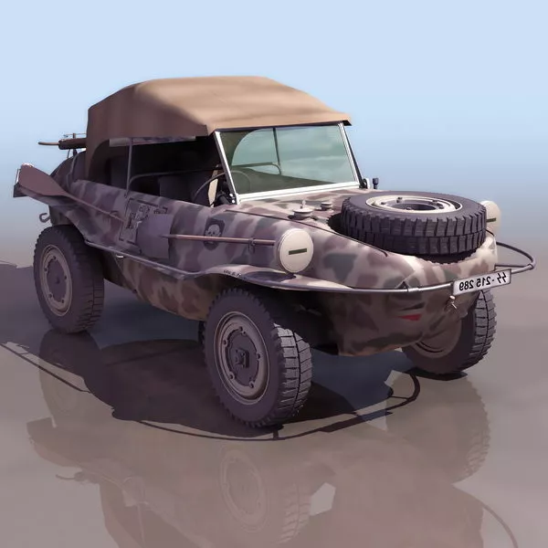 Wwii Car German Amphibious 3d model Wwii Car German Amphibious 3d model
