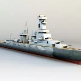 Wwii Warship 3d model