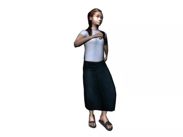 Walking Woman Character 3d model Walking Woman Character 3d model