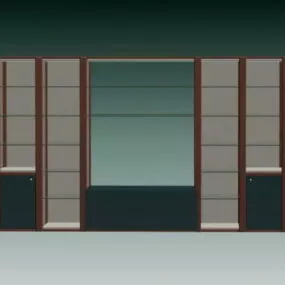 Wall Cabinet And Shelves 3d model