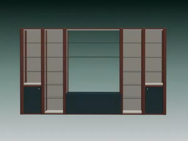 Wall Cabinet And Shelves 3d model Wall Cabinet And Shelves 3d model