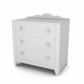 Wall Mounted Bathroom Cabinet Furniture 3d model